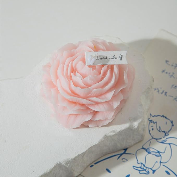 Peony Flower Shape Candle, Soy Wax Scented Decor - Image 6