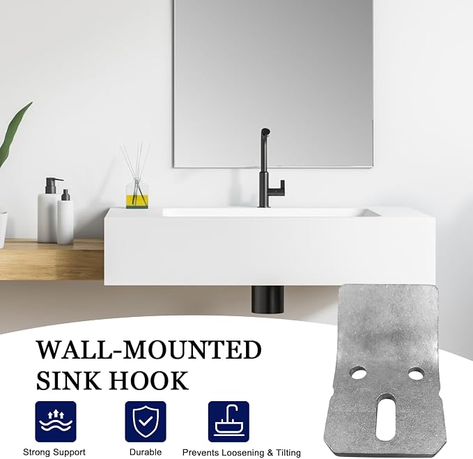 4 Pack 1224196 Wall Mount Sink Hanger Kit - Image 6