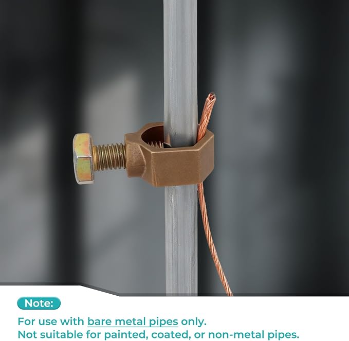 Copper Ground Clamp Set, Includes 2 Grounding Rod Clamps | Copper Ground Clamp - Image 3