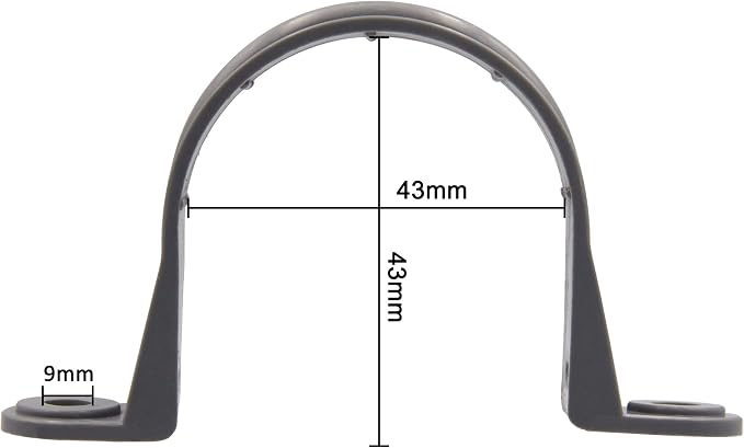 ISPINNER 6pcs 1-1/4 Inch PVC Pipe Straps, 2 Holes Plastic Conduit Strap - Image 2