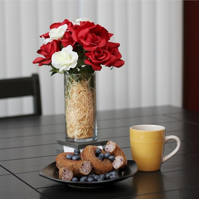 WGVI Quality Thick Weighted Clear Cylinder Glass Vases, Flower Arrangement - Image 7