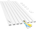 Yecaye Cord Covers for Wires on Wall, W0.95in H0.55in, Medium Cord Organizer by Yecaye