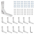 12pcs 2020 Corner Bracket Angle Aluminum Extrusion Hardware Silver | 2020 by SeekLiny