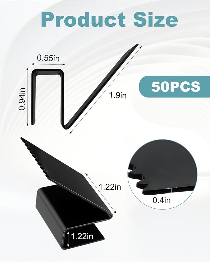 50Pcs Hurricane Window Clips for Plywood | Hurricane Clips Fit 1/2 Inch Thick - Image 2