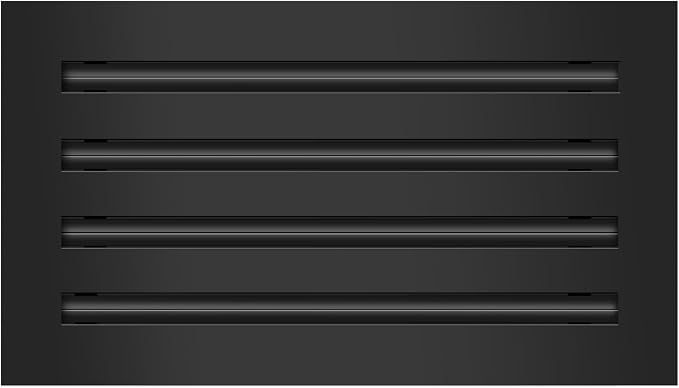 BUILDMART - 14x8 Modern AC Vent Cover - Decorative Black Aluminum Air Vent - by TexasBuildmart