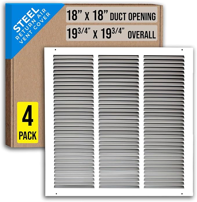 Fits 18x18 Duct Opening | Steel Return Air Grille by Handua | Vent Cover Grill by Handua
