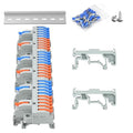 3Pcs Lever Wire Connectors, 2 in 10 Out, 4-2.5 mm² | 4-2.5 mm² Quick Wiring DIN by GUETNEU