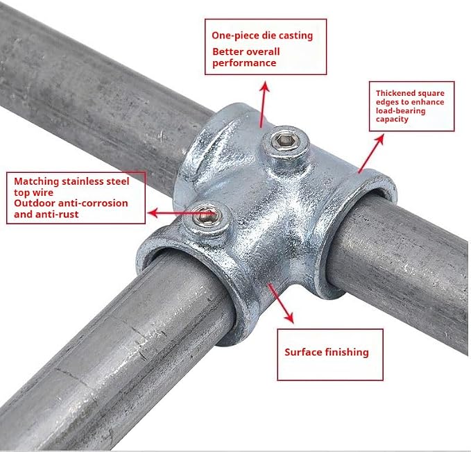 2 Pcs Single Swivel Socket, Adjustable Structural Pipe Fittings 1 Inch OD Steel - Image 5