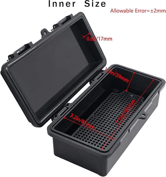 Junction Box, Hinged Black Cover IP67 Waterproof ABS Project Box - Image 3