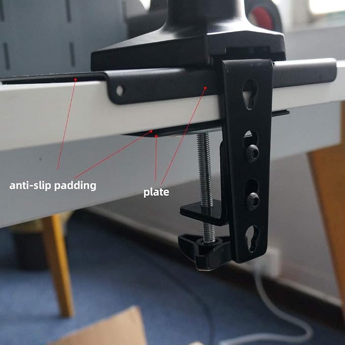 Steel Monitor Mount Reinforcement Plate Fits Most Monitor Desk Mount | - Image 4