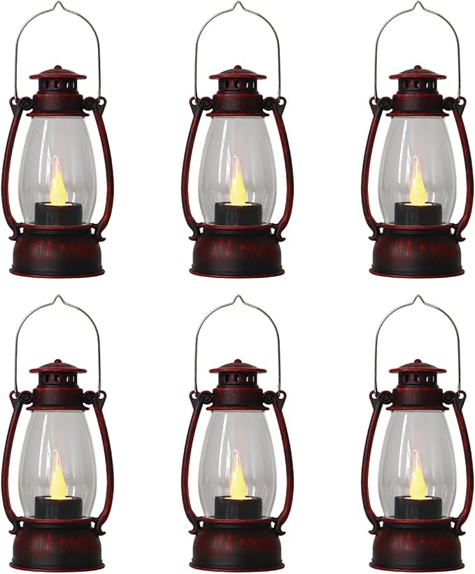 Red Painted Mini Lanterns 6-Pack by ReperlaSpecialMiniSmallLanternDecoration