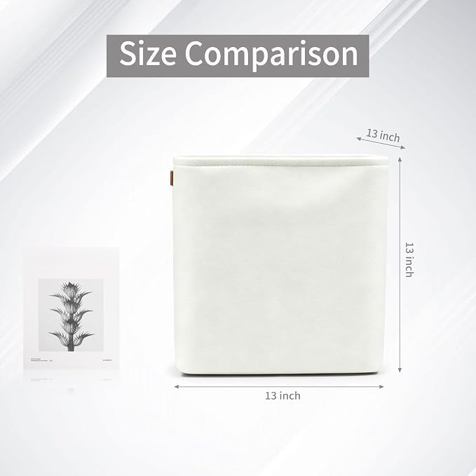 13x13 Cube Storage Bins, Collapsible Fabric Storage Box, 4 Pack Closet Baskets - Image 3