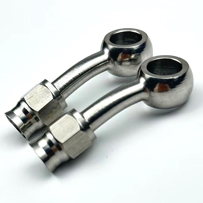 2pcs stainless steel 28 degree up elbow female AN3-3 3AN to metric M10 10mm - Image 4