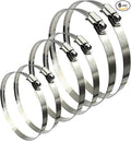 4" 5” 6" Adjustable 304 Stainless Steel Duct Clamps | Hose Clamps Assortment Kit by EesTeck