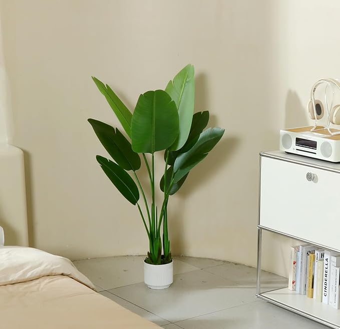 Bird of Paradise Plant Artificial 4ft, Faux Plants Indoor Tall - Image 5