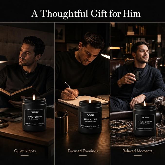 6 Pack Candles for Home Scented Aromatherapy Candles Gifts Set for Mens - Image 6