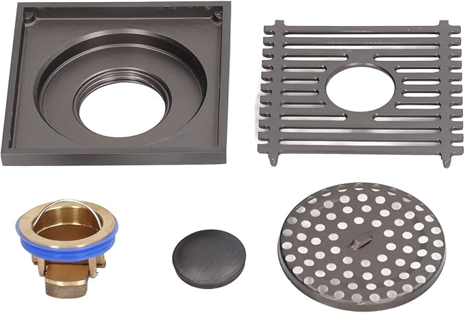 Shower Floor Drain, Gravity Spring Design Drain, Copper Large Displacement - Image 7
