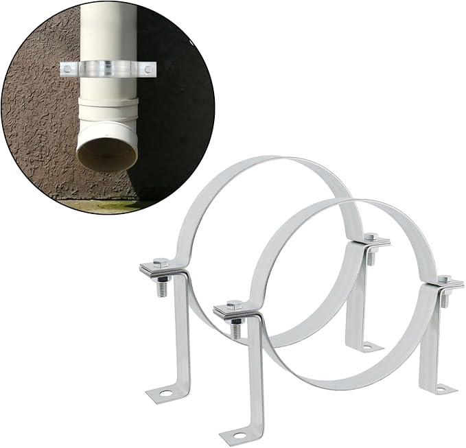 Dnyta 2 Pcs 8 Inch Vent Wall Strap, Gas Vent Pipe Strap, Chimney Pipe Support - Image 7