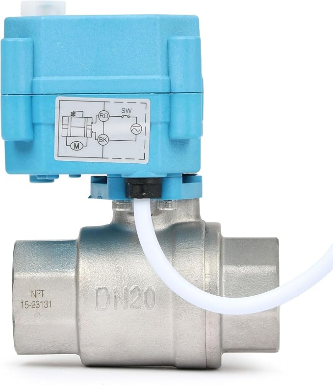 U.S. Solid Motorized Ball Valve – 3/4" 316 Stainless Steel, IP67 Waterproof - Image 5