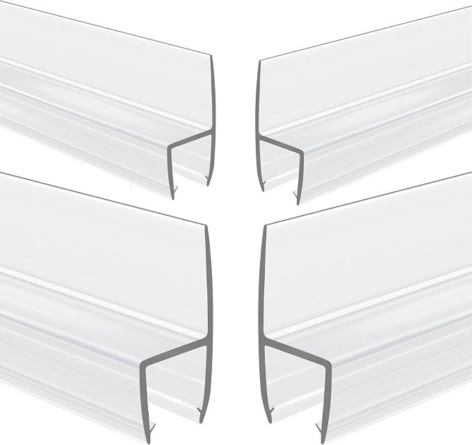 4-Pack Frameless Shower Door Side Seal Strip Shower Door Bottom Sweep Seal by GEZMR