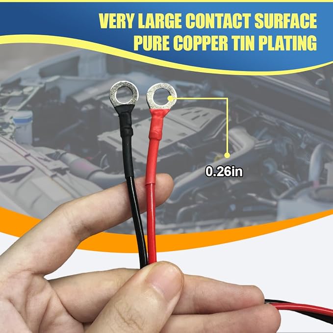 Craedli 2PCS 30A Alligator Clips Booster Jumper Cable, 3.3FT 13 AWG Battery - Image 4