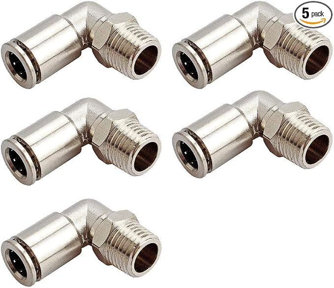 Beduan Brass BPL Push to Connect Air Fittings Elbow 3/8" Tube OD x 1/8" NPT by Beduan
