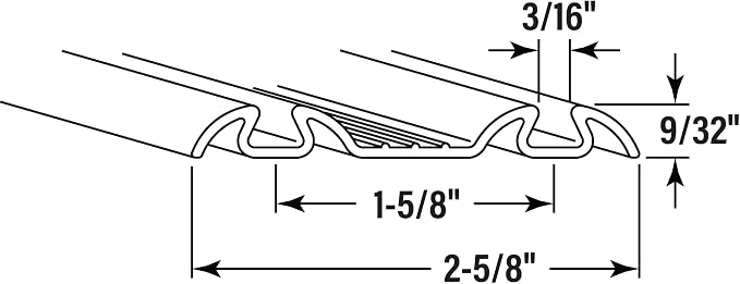 Prime-Line N 6876 By-Pass Mirror Door Bottom Track, 60 In., Single Pack | - Image 2