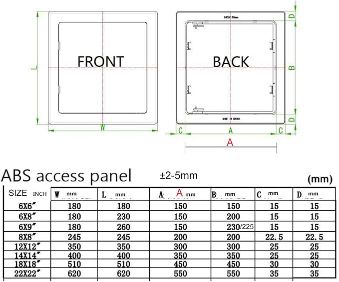 Fengze Plastic Access Panel-HVAC Removable Hinged White - Image 8