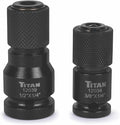 Titan 12202 2-Piece Hex Drive Quick Change Adapter Set | Includes 3/8-Inch to by Titan