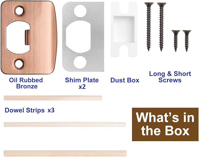 Standard Strike Plate with Spacer Shims, 2-1/4" by 1-3/4", Round Corner - Image 4