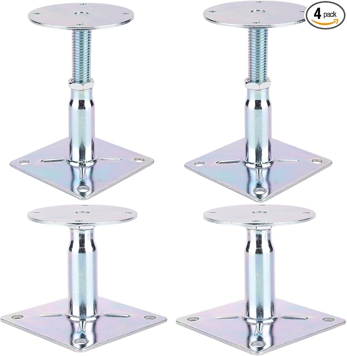 4 Pack Adjustable Floor Jack, 3.5 to 6 Inch, Mini Screw Jack, RV Step Stabilizer by YXGJDP