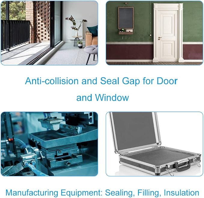 2 Rolls Foam Seal Tape for Door Window Insulation, Soundproof and Shockproof - Image 7