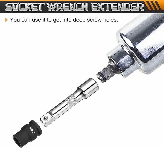 HARFINGTON 1pcs Socket Extension Bar 3/8" Drive 3" Long Extension Bars Impact - Image 5
