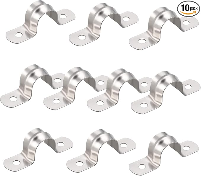 AKIHISA Pipe Clamps, 304 Stainless Steel 2 Hole Pipe Bracket, ID 7/8Inch by AKIHISA