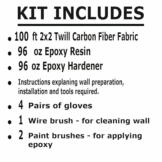 100 ft - Carbon Fiber-Basement Wall Crack Repair Kit - Carbon Fiber Foundation - Image 2