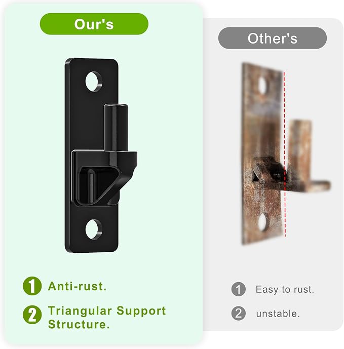 4.9" Heavy Duty Gate Hinges, Wall Mount Female Male Hinges | 4 Pairs, - Image 5