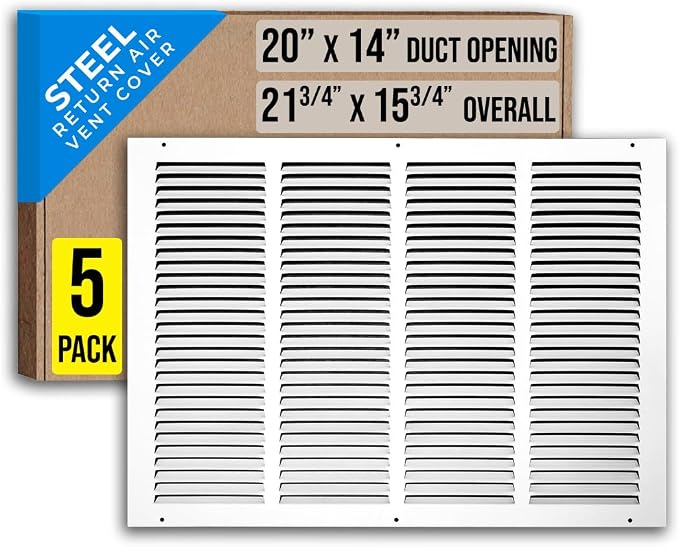 Fits 20x14 Duct Opening | Steel Return Air Grille by Handua | Vent Cover Grill by Handua