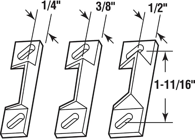 Prime-Line K 5148 1-11/16 In. Zinc Diecast Constructed Strike Plate Assortment - Image 2