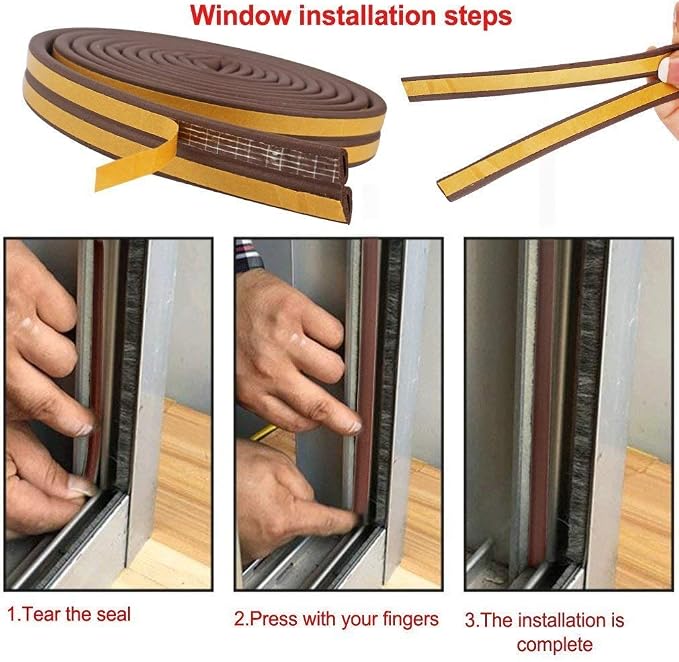 CloudBuyer Door & Window Weather Stripping, Soundproof Insulation Seal Strip - Image 8