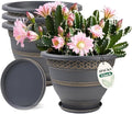 12 Inch Plaid Plant Pots 4 Pack by Usocik