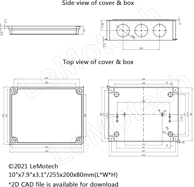 Junction Box, ABS Plastic IP65 Waterproof and Dustproof, Universal Electrical - Image 6