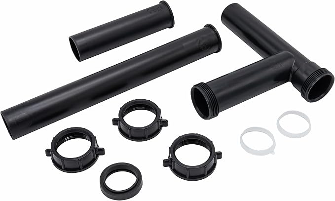 Telescopic Disposal Waste Kit, Disposal Connection Washer, and Baffled Tee - Image 3