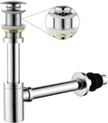 Bathroom Sink Stopper P-Trap Complete Set Adjustable 1-1/4 Bottle Trap Solid by GORDEE