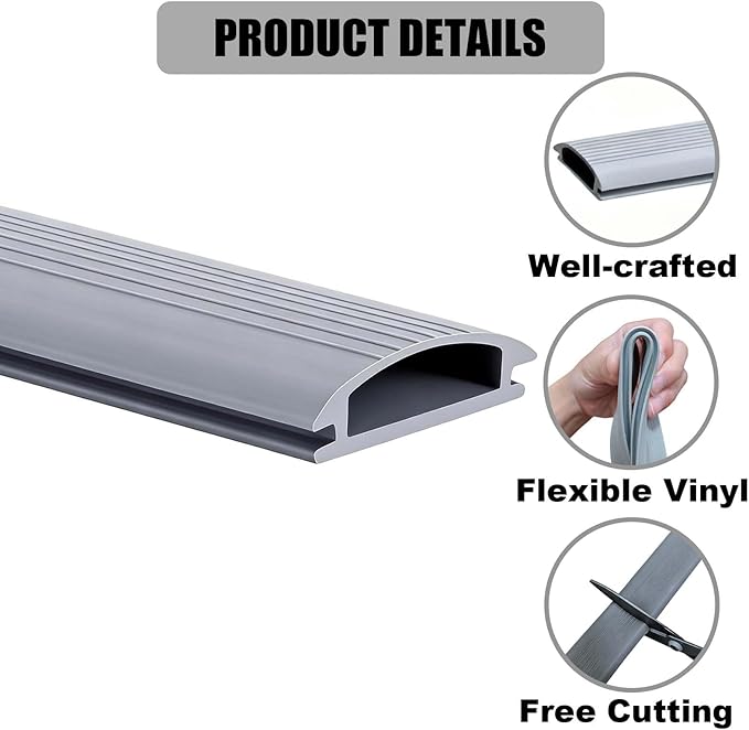 Under Door Bottom Seal Strip, Bryxium 2 Pcs 36 Inch Vinyl Threshold | Exterior - Image 3