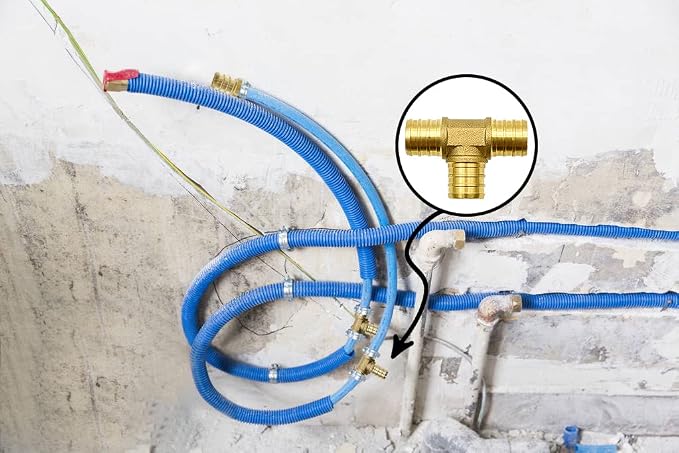 10 Pack 3/4" PEX Fittings, Brass Tee Fittings | - Image 7