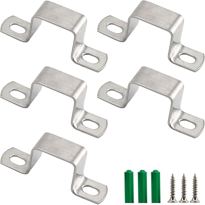 M70x70mm Square Tube Bracket 304 Stainless Steel U Shape Metal Bracket Pipe by Flomore