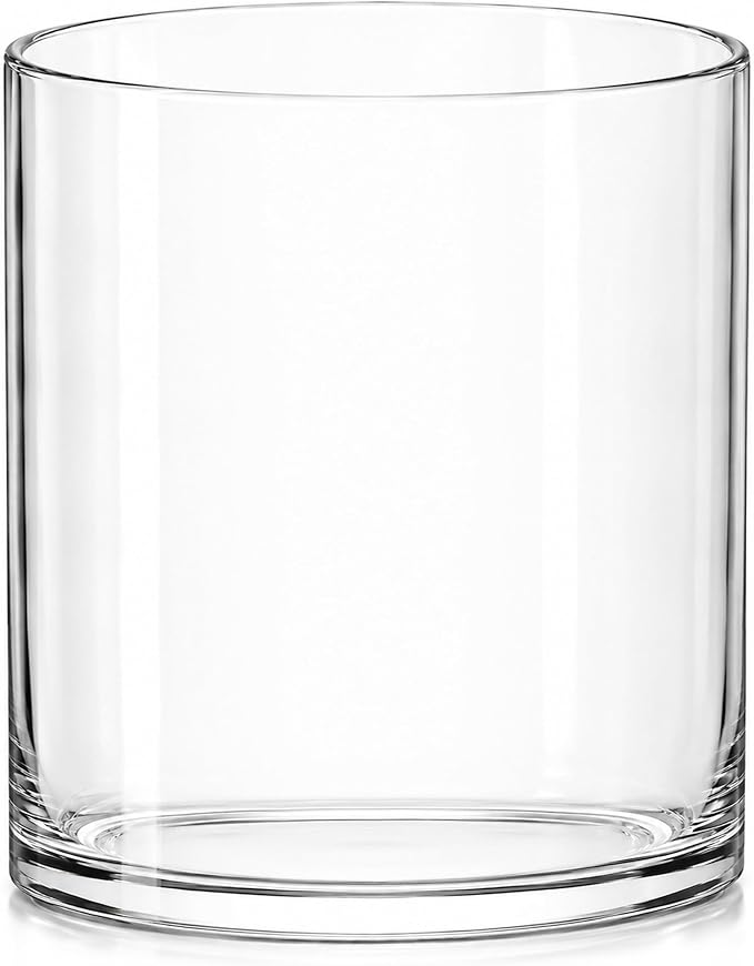 Royal Imports Glass Cylinder Flower Vase 5" Wide x 6" Tall, Floating & Votive by RoyalImports