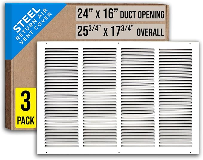 Fits 24x16 Duct Opening | Steel Return Air Grille by Handua | Vent Cover Grill by Handua