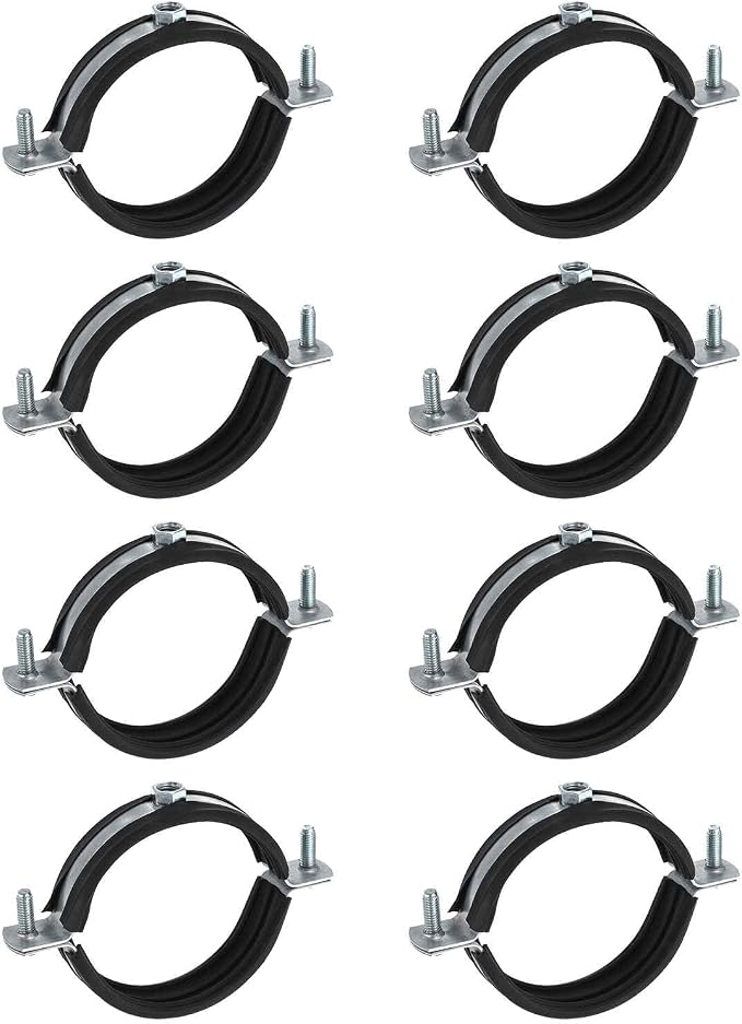 HARFINGTON 8 Pcs Split Ring Pipe Hanger 2-15/16" Galvanized Steel Sheet Wall by HARFINGTON