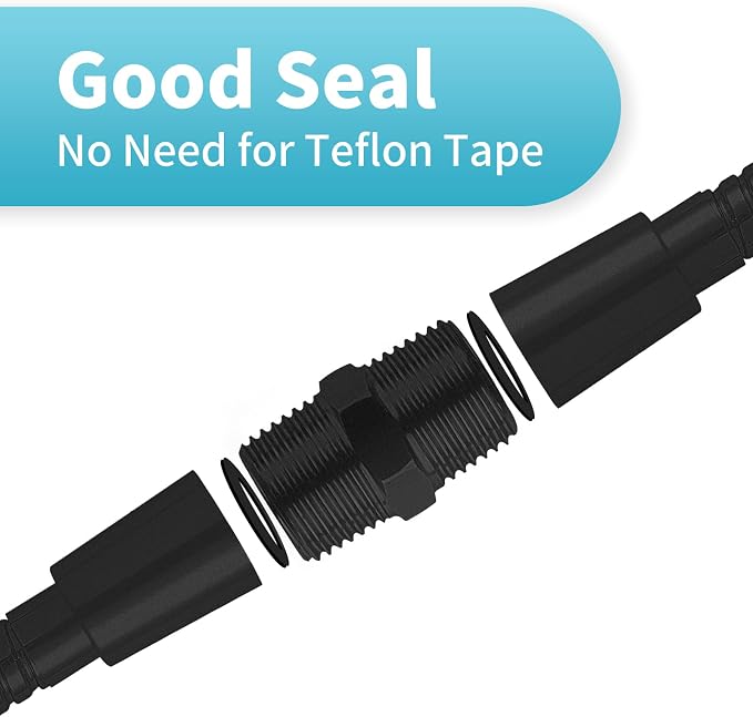OFFO Shower Hose Extension Adapter, G1/2 to G1/2 Shower Hose Extender Fitting - Image 4